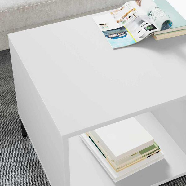 vidaXL Couchtisch mit Schubladen Wei&szlig; 90 x 49 x 46 cm Holzwerkstoff