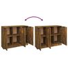 vidaXL Sideboard Räuchereiche 90,5x30x70 cm Holzwerkstoff