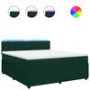 vidaXL Boxspringbett mit Matratze Dunkelgr&uuml;n 180x200 cm Samt