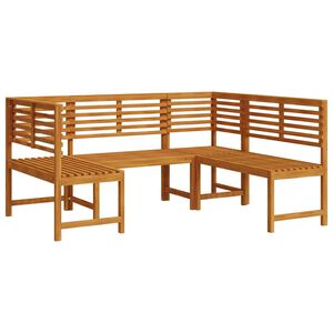 vidaXL Gartenb&auml;nke Set 3 pcs Braun Massivholz Akazie