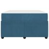 vidaXL Bettrahmen mit Matratze Blau 120 x 190 cm Stoff