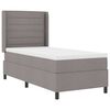 vidaXL Boxspringbett mit Matratze Taupe 100 x 200 cm Stoff