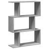 vidaXL Raumteiler-B&uuml;cherregal 3 F&auml;cher Grau Sonoma 70x24x97 cm