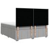 vidaXL Boxspringbett mit Matratze Hellgrau 180x200 cm Stoff