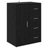 vidaXL Sideboard Schwarz Eichen-Optik 59 x 39 x 80 cm Holzwerkstoff