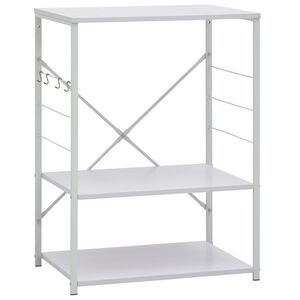 vidaXL Mikrowellenregal Wei&szlig; 60&times;39,6&times;79,5 cm Holzwerkstoff