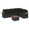 vidaXL Patio Sofa Set 6-Sitzer Black