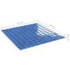 vidaXL Mosaikfliese 11 pcs Blau 50 x 50 cm Glas