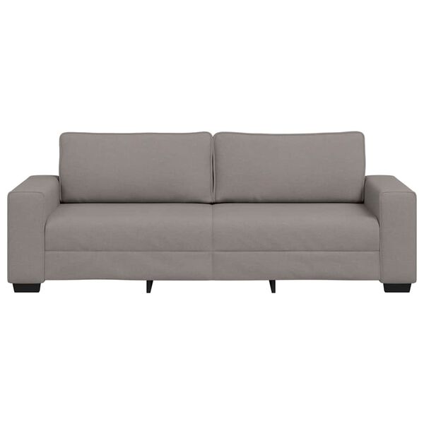 vidaXL 3-Sitzer-Sofa Taupe 220x77x82 cm Stoff