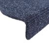 vidaXL Stufenmatten Selbstklebend 15 Stk. 56x17x3 cm Blau Halbrund
