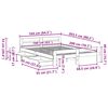 vidaXL Massivholzbett ohne Matratze Wachsbraun 160x200 Kiefernholz