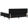 vidaXL Boxspringbett mit Matratze Schwarz 180 x 200 cm Stoff