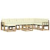 vidaXL Outdoor-Sofagarnitur 9 stk. Wei&szlig; und Creme