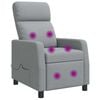 vidaXL Massage Relaxsessel Hellgrau Stoff
