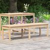 vidaXL Gartenbank 2-Sitzer 159,5x44x45 cm Massivholz Kiefer