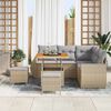 vidaXL Gartensofa-set mit Kissen 8 pcs Beige und Hellgrau Poly-Rattan