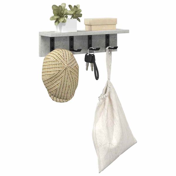 vidaXL Wandmontierter nachttisch Beton Grau 40 x 10,5 x 10,5 cm