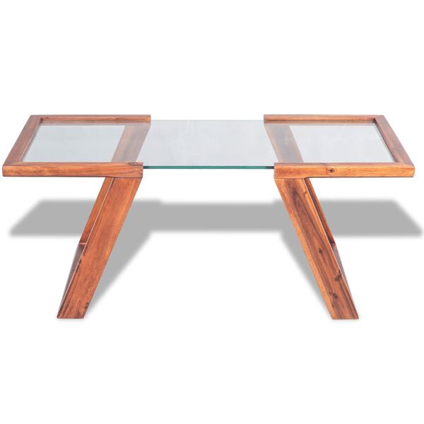 vidaXL Couchtisch Massivholz Akazie Braun 100x50x40 cm