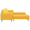 vidaXL Sofa mit Kissen Helles Gelb 250 x 188 x 76 cm Cordstoff