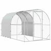 vidaXL H&uuml;hnerunterkunft Silber 400 x 200 x 200 cm Verzinkter Stahl