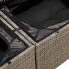 vidaXL 6-tlg. Garten-Sofagarnitur mit Kissen Grau Poly Rattan