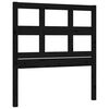 vidaXL Massivholzbett mit Kopfteil Schwarz
