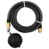 vidaXL Saugschlauch mit Messing-Anschl&uuml;ssen Schwarz 1,1" 25 m PVC
