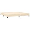 vidaXL Boxspringbett mit Matratze & LED Creme 200x200 cm Stoff