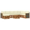vidaXL Outdoor-Sofagarnitur 7 stk. Natur und Creme