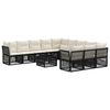 vidaXL Gartensofa-set 12 pcs Schwarz Poly-Rattan