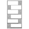 vidaXL B&uuml;cherregal Raumteiler Betongrau 100x24x188 cm