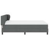 vidaXL Boxspringbett mit Matratze Dunkelgrau 140 x 200 cm Stoff