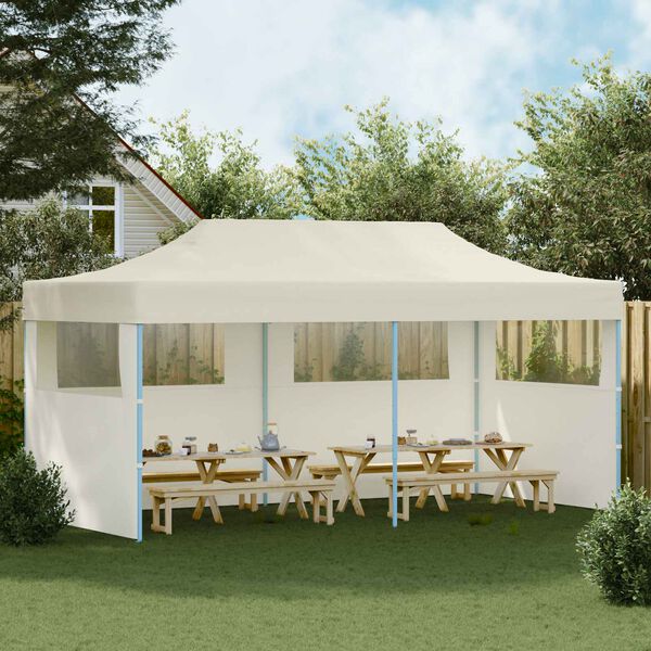vidaXL Party-Zelt Creme 291 x 580 x 315 cm Oxford-Stoff