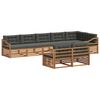 vidaXL Outdoor-Sofagarnitur 8 stk. Natur und Anthrazit