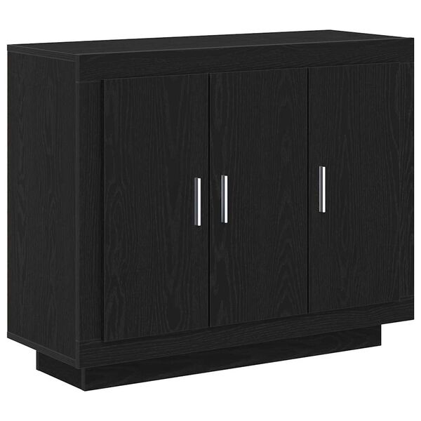 vidaXL Sideboard Schwarz Eichen-Optik 92 x 35 x 75 cm Holzwerkstoff