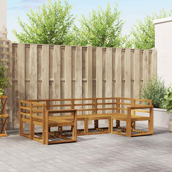 vidaXL Outdoor-Sofagarnitur 6 pcs Natur Massivholz Akazie