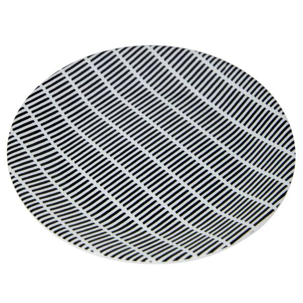 Bo-Camp 16-tlg. Geschirrset Mix & Match Melamin Schwarz und Wei&szlig;