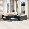vidaXL Garten-Sofa-Set mit Kissen 13 pcs Schwarz und Creme