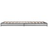 vidaXL Bettgestell Grau Sonoma 100x200 cm Holzwerkstoff und Metall