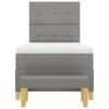 vidaXL Boxspringbett mit Matratze mit Kopfteil Taupe 80 x 200 cm Stoff