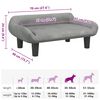 vidaXL Hundebett Hellgrau 70x40x24 cm Samt