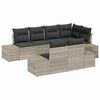 vidaXL Gartensofa-set 7 stk. Hellgrau Poly-Rattan