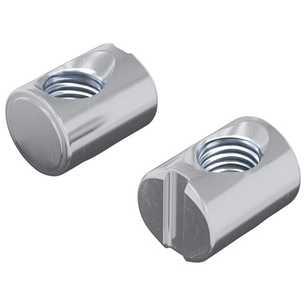 vidaXL Fassmutter 2 pcs Silber M6 x 13 mm Eisen
