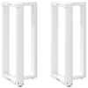 vidaXL Bartischbeine T-Form 2 Stk. Wei&szlig; 50x35x(90-91) cm Stahl