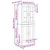vidaXL Highboard Altholz 69,5 x 34 x 180 cm Holzwerkstoff