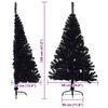 vidaXL K&uuml;nstlicher vorbeleuchteter Weihnachtsbaum Schwarz 120 cm PVC