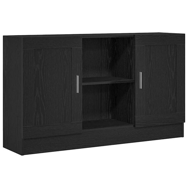 vidaXL Sideboard Schwarz Eichen-Optik 120 x 30,5 x 70 cm Holzwerkstoff