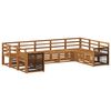 vidaXL Ecksofa Set 7 pcs Natur Massivholz Akazie