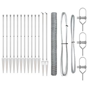 vidaXL Zaunpfosten Silber