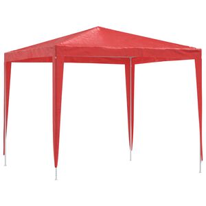 vidaXL Party-Zelt 250 x 250 x 240 cm Rot PE und Stahl